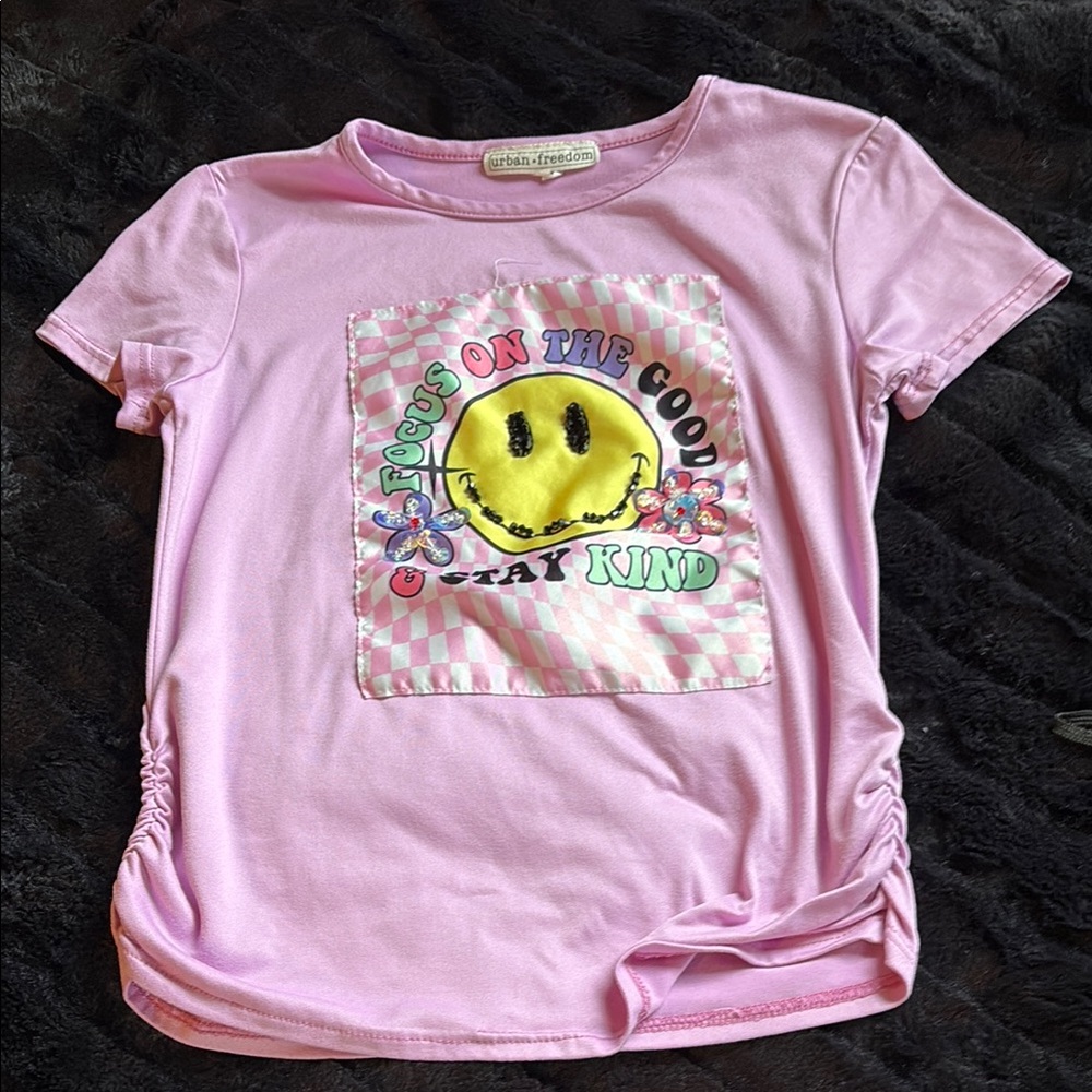 Kids Pink Graphic T-Shirt